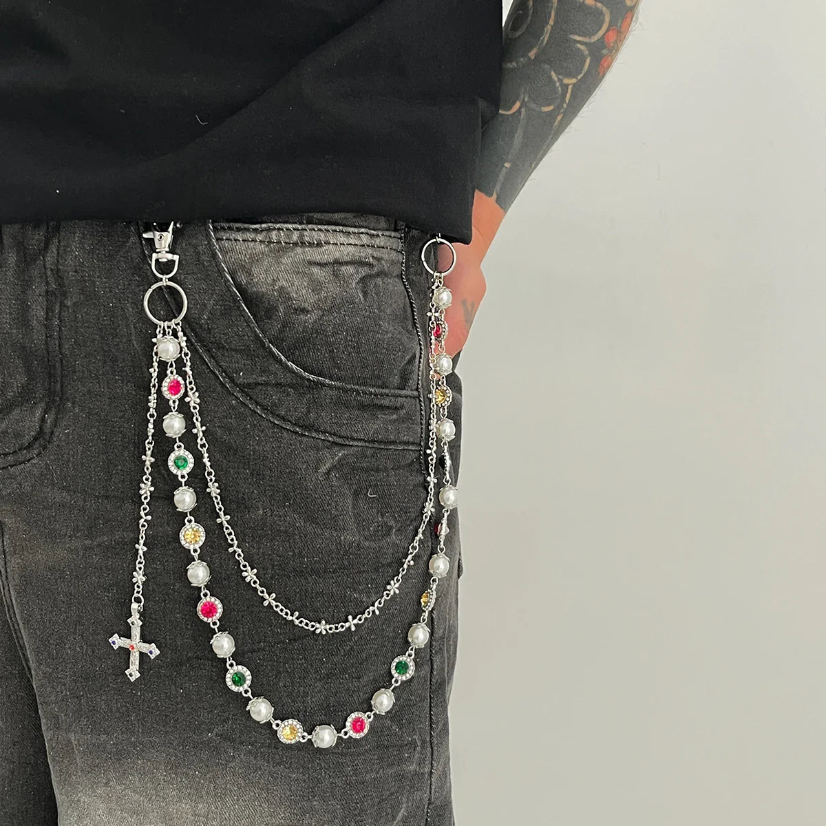 Cross Pearl Wallet Chain