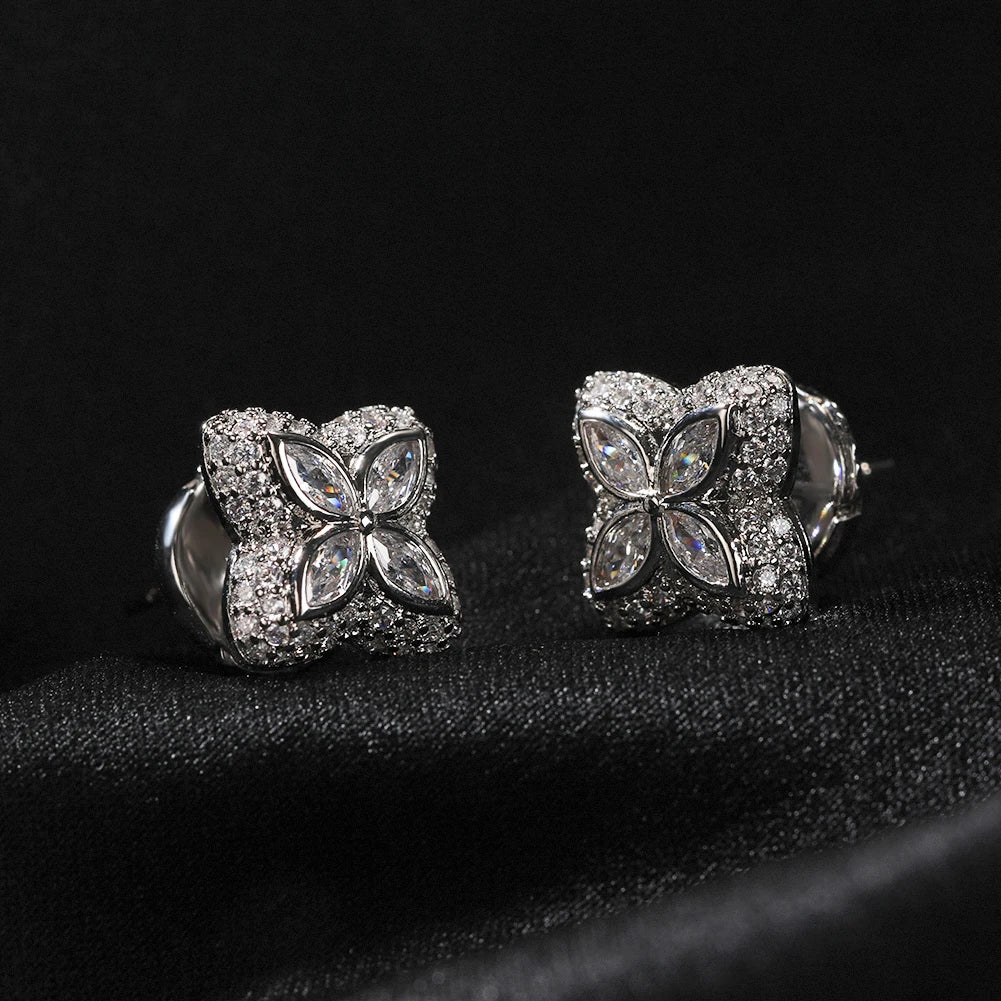 Iced Clover Earrings