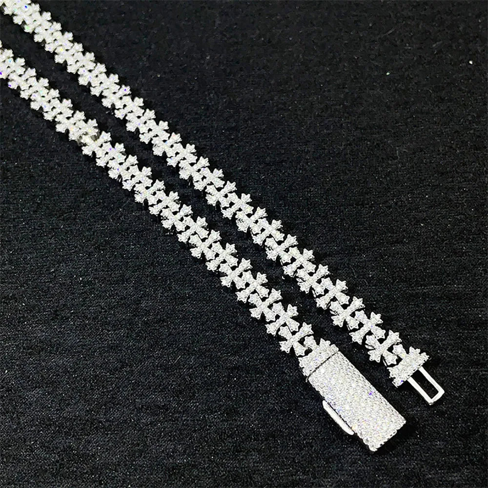 Iced Out CZ Cross Bracelet