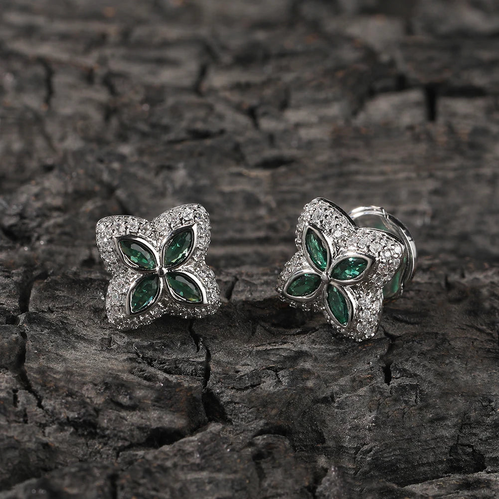 Iced Clover Earrings