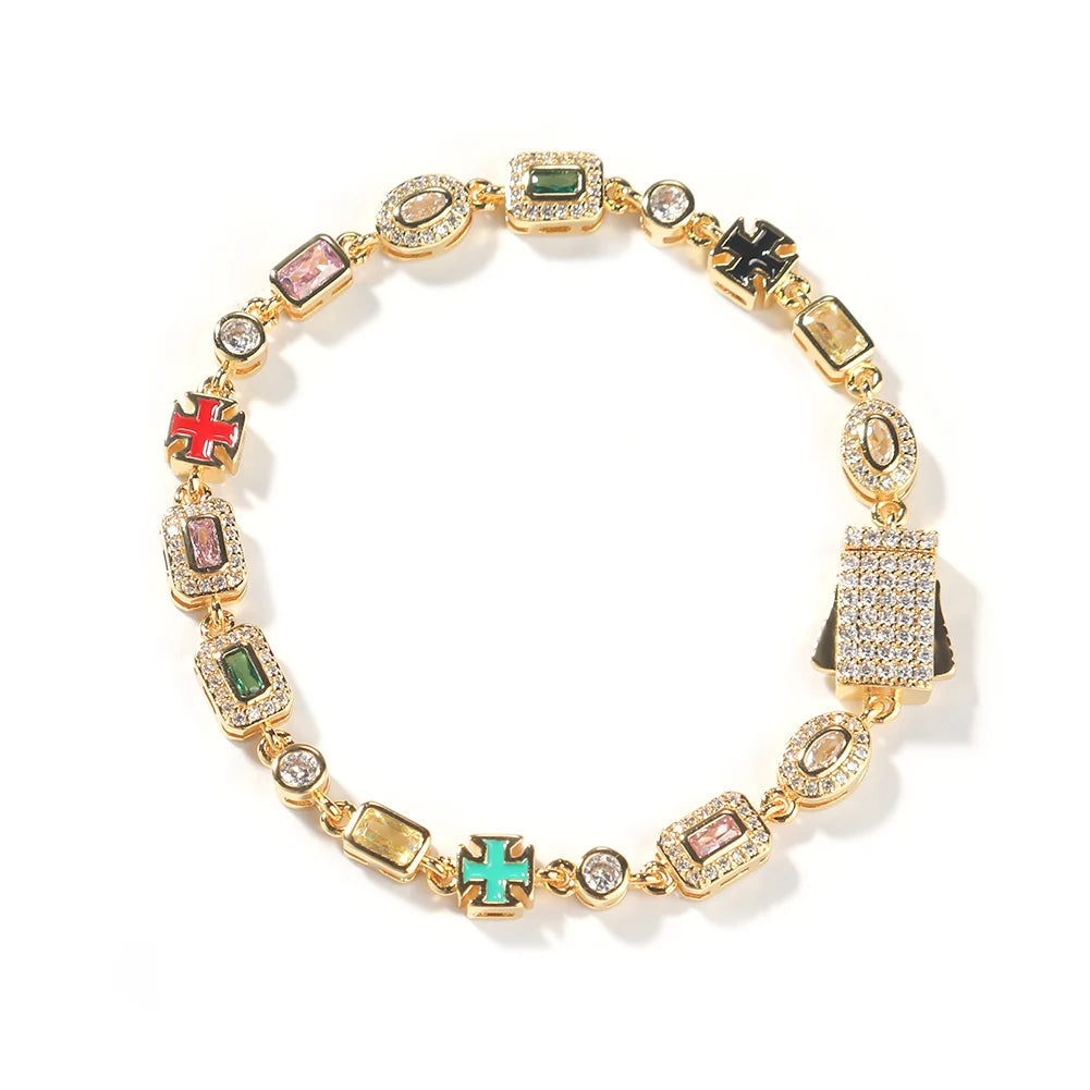 Cross Gem Bracelet