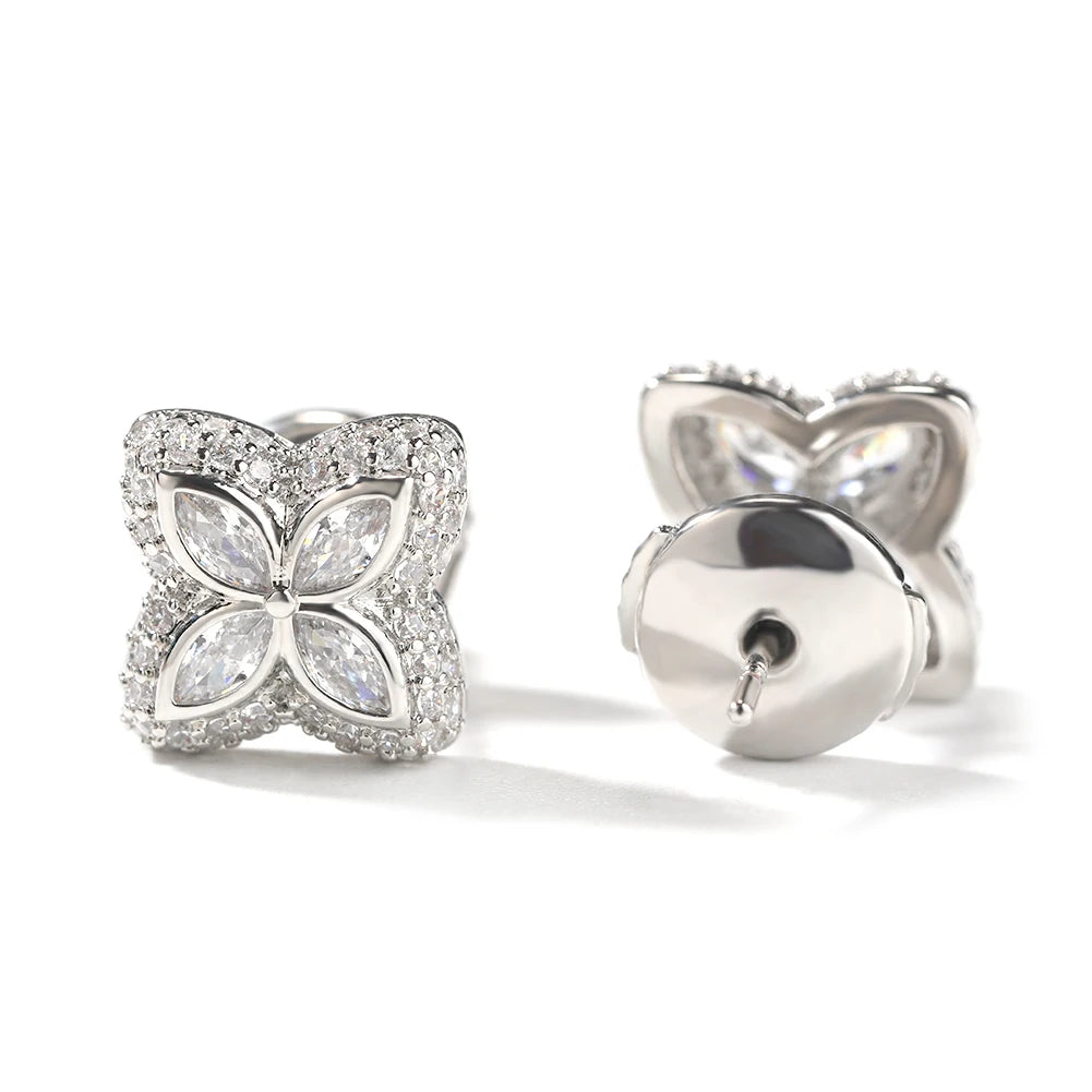 Iced Clover Earrings