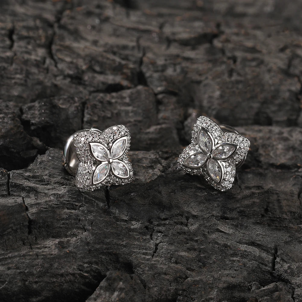 Iced Clover Earrings