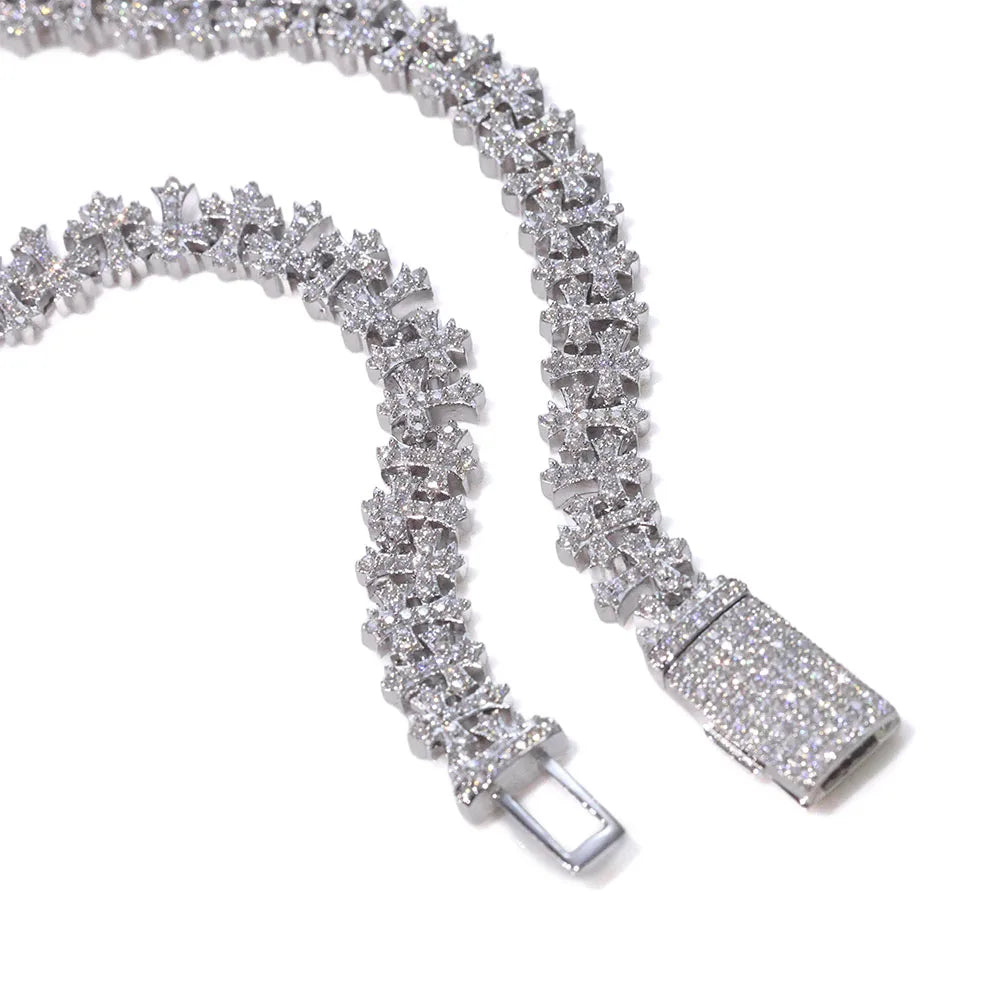 Iced Out CZ Cross Bracelet