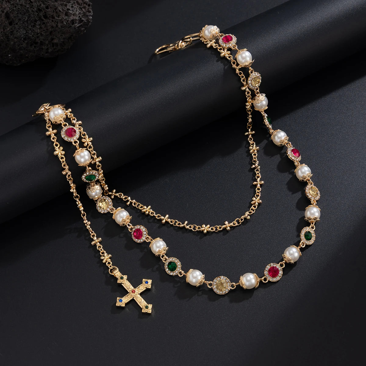 Cross Pearl Wallet Chain
