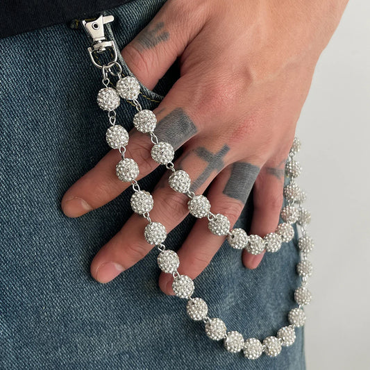 Iced Beaded Wallet Chain
