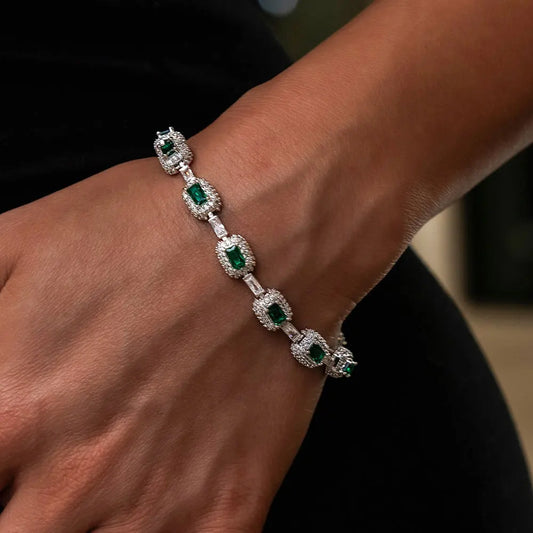 Baguette Emerald Bracelet