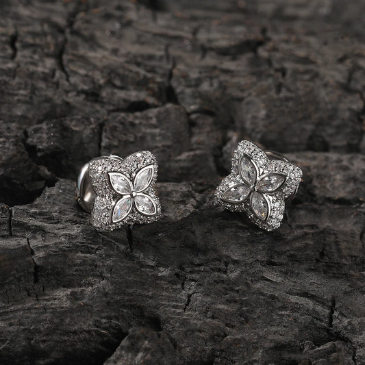 Iced Clover Earrings 