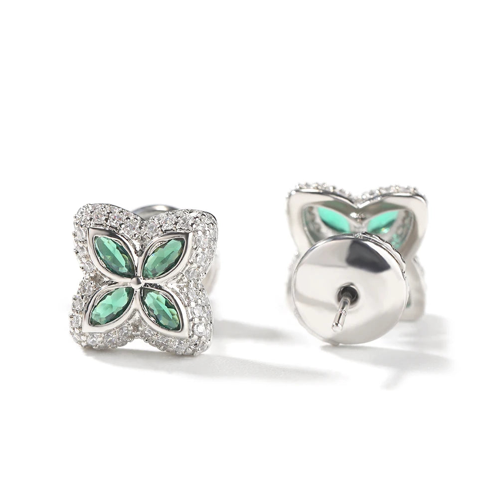 Iced Clover Earrings 
